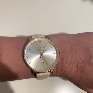 Ted Baker Blush & Yellow Gold Leather Watch